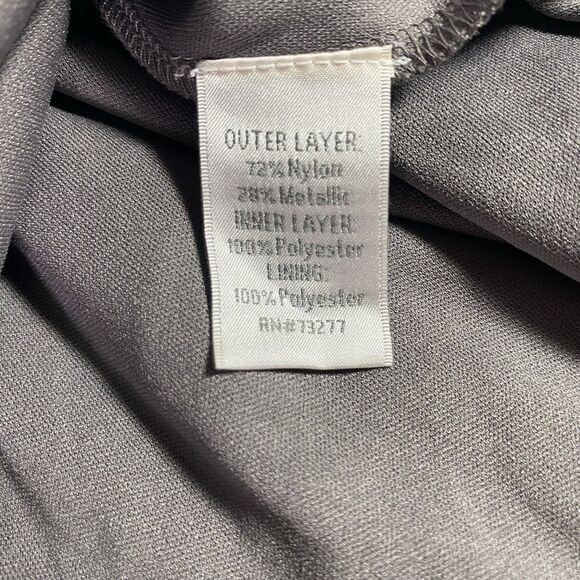 LAUREN CONRAD Skirt Metallic Tulle Layered Mini Pull-On Womens XL Gray Silver - Picture 8 of 10